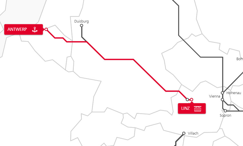 SECHSMAL PRO WOCHE ZWISCHEN LINZ UND ANTWERPEN
